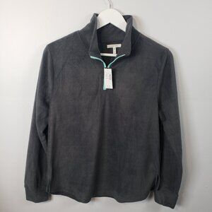 NEW ~ Maurices Sweatshirt Medium Gray Fleece 1/4-Zip Pullover Women's M / A130